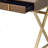 Rectangular Vanity Desk With Mirror, 2 Storage Drawers, Jewelry Tray, Metal Frame, Walnut & Gold Finish And Design Tray