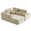 Canapés beige spacieux, tissu moelleux au design moderne pour la maison