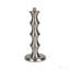 Grande lampe de table en acier 29,5 po avec finition nickel satiné et abat-jour en lin