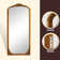 Anjulie Arch Solid Wood Mirror Ornate Mirror Wall Mirror Retro Mirror with Carved Frame