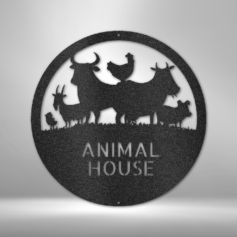 Décoration murale en acier personnalisée, Noir, H 14,25 po x l 14,5 po x P 0,5 po