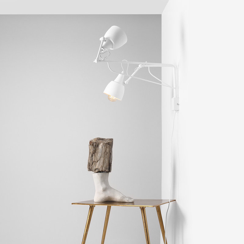 Chipps Swing Arm Sconce, White