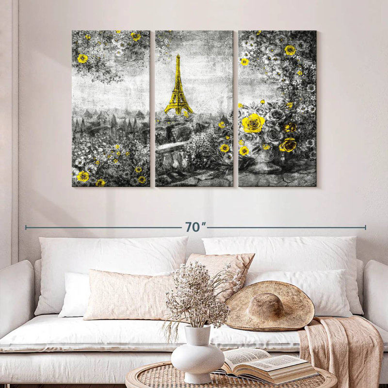 Aime Eiffel Tower Summertime Pop, 32" H x 50" W