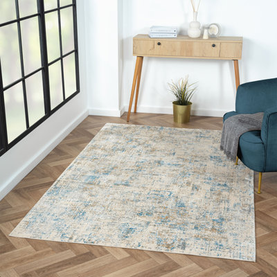 Tapis bleu / gris Govany