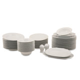 Eugene 53 Piece Porcelain China Dinnerware Set - Service for 12