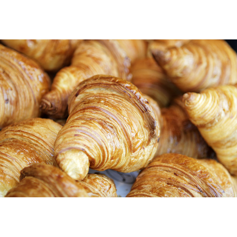Fresh Croissant - Wrapped Canvas Print, 20cm H x 30cm W x 3.8cm D