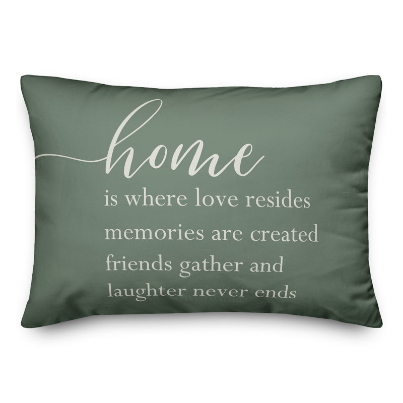 Outdoor Reversible Throw Pillow, Green