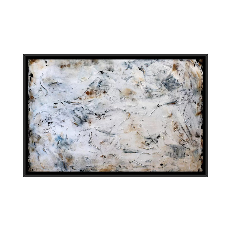 « rouillée abstract », reproduction sur toile, H 18 po x l 26 po x P 1,5 po, Toile avec cadre noir, Pas de tapis