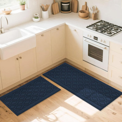 Washable Kitchen Rug Set of 2 (20"x30"+20"x48")