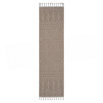 Collection 2X8 Natural / Traditional Indoor / Outdoor Runner Rug