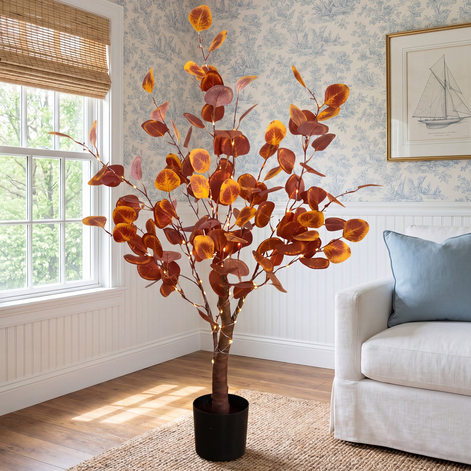 36" Pre-Lit Eucalyptus Tree in Nursery Pot