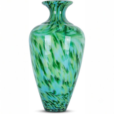 Glass Bulbous Floor Vase