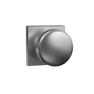Fausse poignée Bravura 936-7 Nashville sur rosette carrée contemporaine en nickel satiné