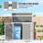 41 Cu. Ft. Outdoor Storage Shed, Storage Box w/ Chain Lid, Grey-121932842