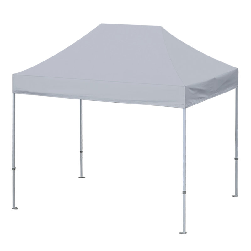 Amaziyah 96'' W x 96'' D Steel Pop-Up Canopy, Gray, 8ft x 12ft