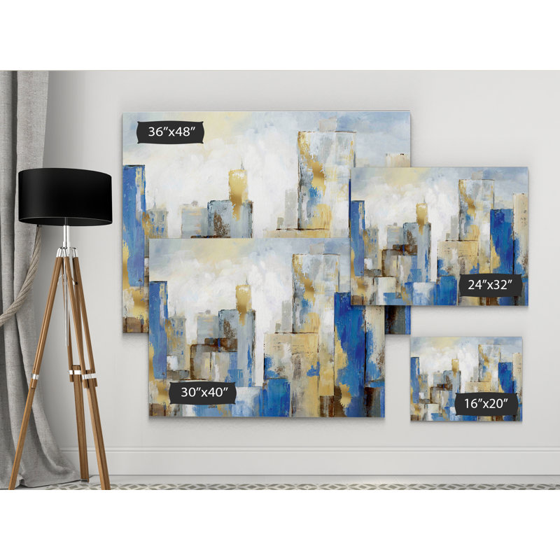 City Blues II - reproduction sur toile, H 36 po x l 48 po x P 1,5 po