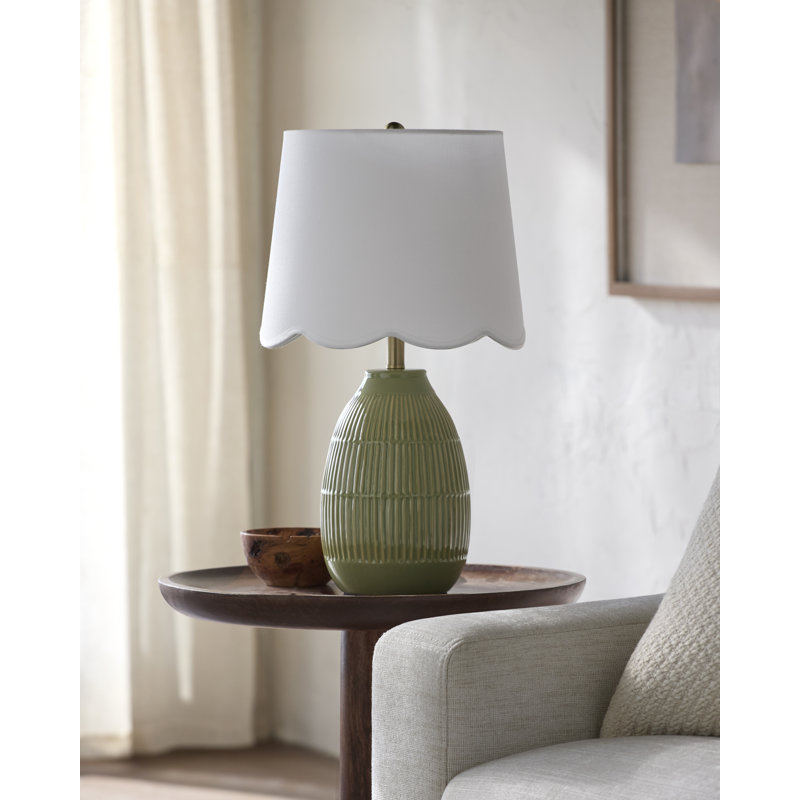 Aarzish Table Lamp, Olive