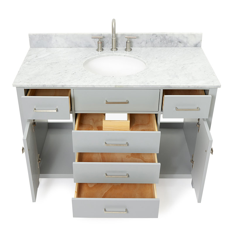 Ensemble de meuble-lavabo simple 49 po Aberdeenshire, gris
