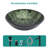 Bathroom Artistic Tempered Glass Vessel Bathroom Sink With Black Faucet And Pop-Up Drain