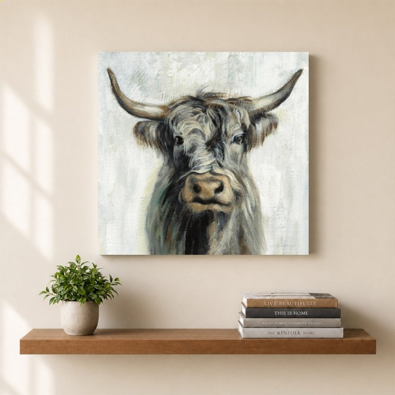 Vache Highland, 36" H x 36" W