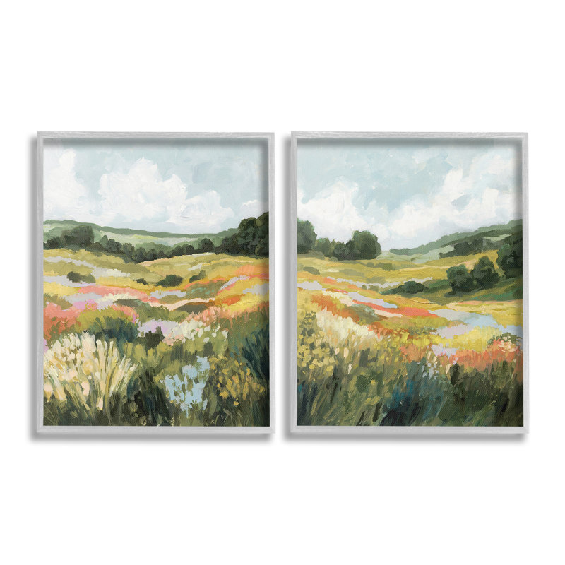 «Vast Meadow Peinture, cadre unique» par Victoria Barnes 2 - Pièces sur toile, Estampe numérique Farmhouse, H 30 po x l 24 po