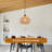 1-Light Steel and Rattan Pendant Light-1568054205