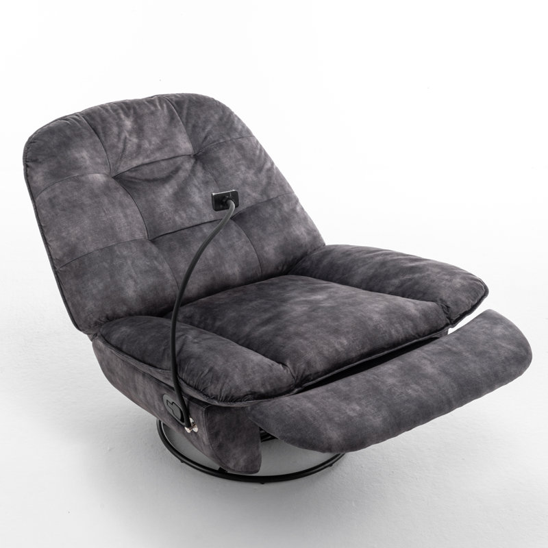 Swivel Recliner Chair, Black
