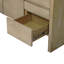 Buffet 60 po à 3 portes avec 3 tiroirs - Buffet moderne en placage de frêne massif, tablette semi-ouverte et découpe semi-circulaire centrale dans le panneau arrière, grande armoire de rangement pour le salon, le couloir, la salle à manger-1452751687