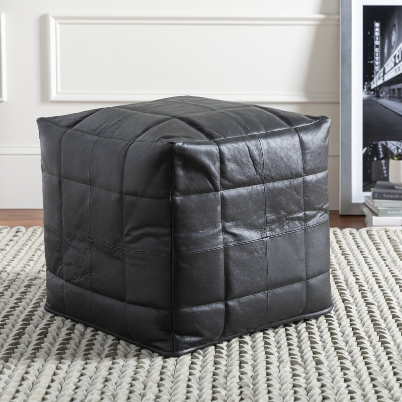 Leather Pouf