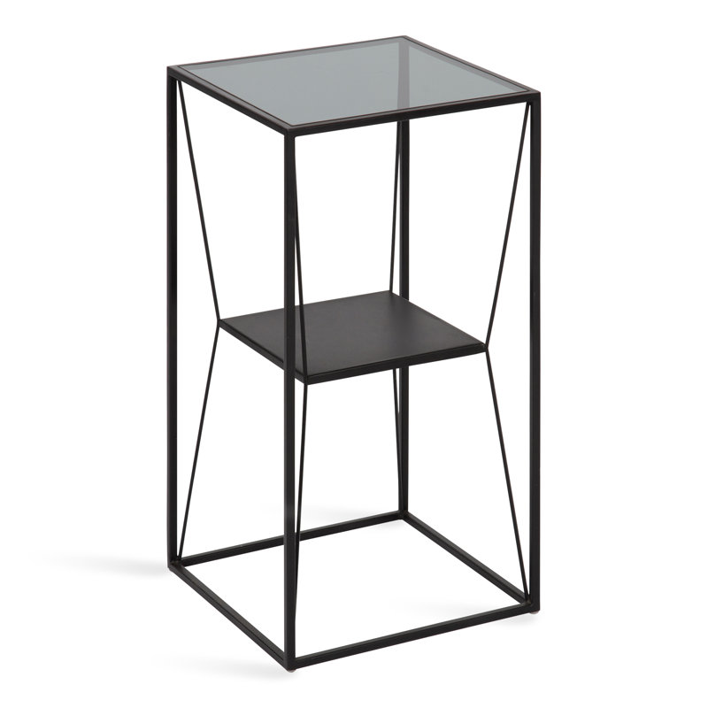 Gulbasha Glass Top End Table