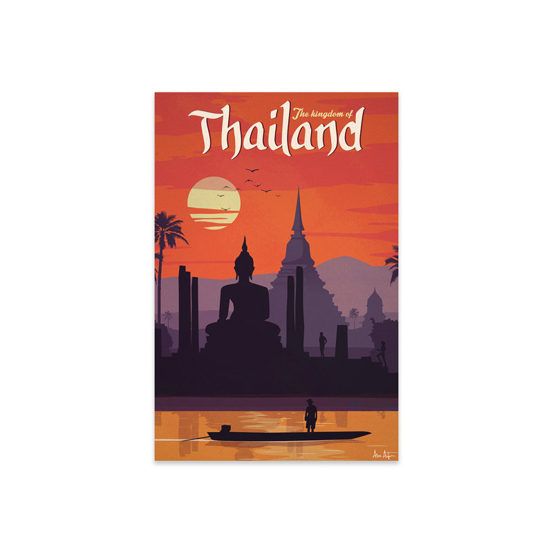 Thailande, reproduction sur verre acrylique