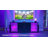 Alkire 62" Modern TV Stand for TVs Up to 70" with Storage Cabinets,Glossy TV Console with LED Light and Adjustable Shelves-1590969794