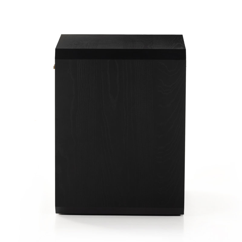 Caspian Nightstand-Black Ash Veneer, Black Ash