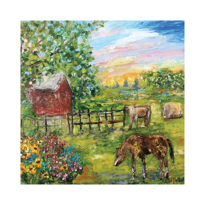 A Day On The Farm by Karen Tarlton - Wrapped Canvas Gallery-Wrapped Canvas Giclée