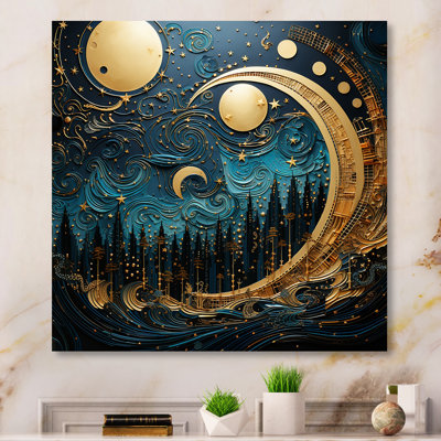 «Moon Moon and Gold Cerulean Cycle Dreams I», reproduction sur toile