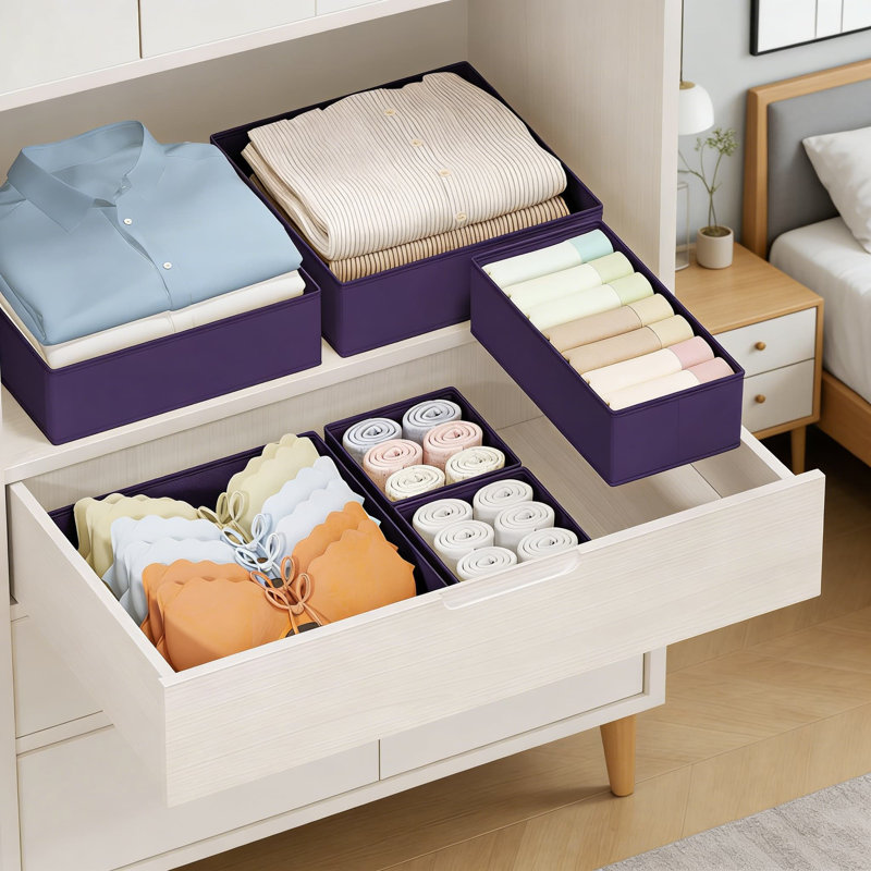 Drawer Organizer Set, 18-Pack Foldable Fabric Storage Bins For Clothes, Socks, Underwear, And Small Items - Versatile Dresser And Closet Organization Solution
