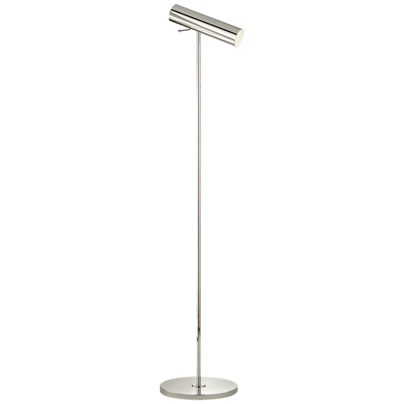 Lancelot Task Floor Lamp, Polished Nickel