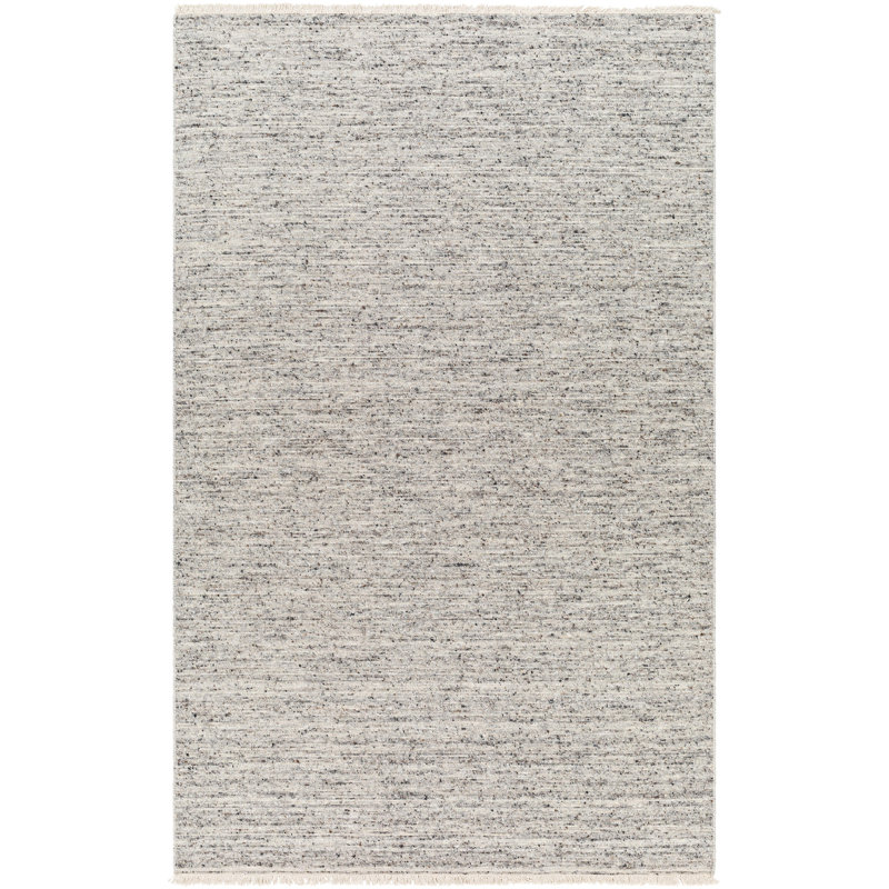Wool Area Rug in Gray, Rectangle 2' x 3'
