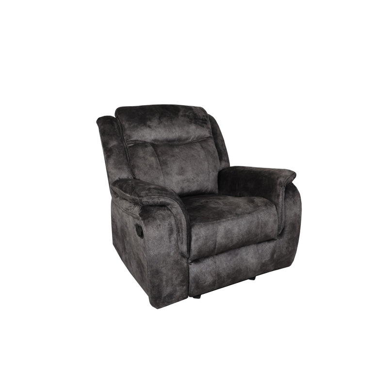 Huong 38.19" Wide Faux Leather Rocker Standard Recliner, Power