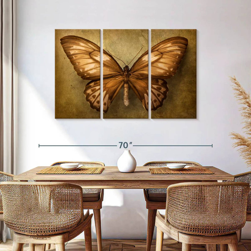 Papillon rétro, H 36 po x l 57 po