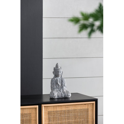 Statue de Bouddha couronné méditant assis