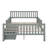 Storage Bed Frame For Kids, Wood Bed With 2 Drawers,Platform Bed With Guardrails On Both Sides For Kids, Girls, Boys-284623385-284623388