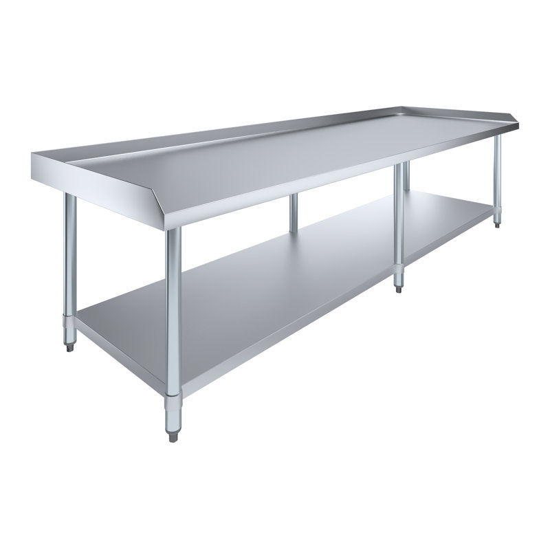 96" Heavy Duty Stainless Steel Equipment Stand with Undershelf