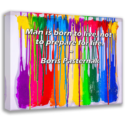 Artsy Quote By Boris Pasternak Gallery Wrapped Canvas