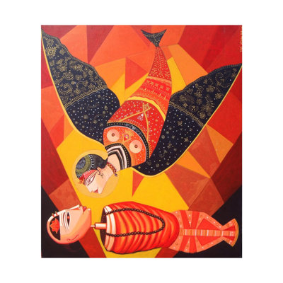 Divine Love | Acrylic On Canvas | By Bhaskar Lahiri
