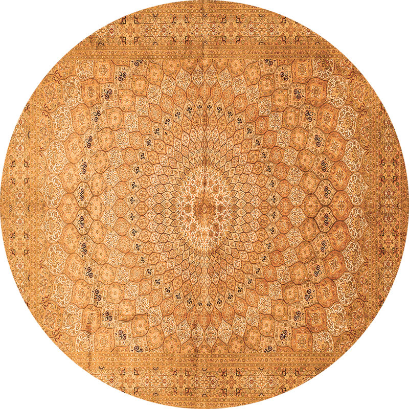 Mikaeyla Performance Oriental Indoor Rug, Round 5'