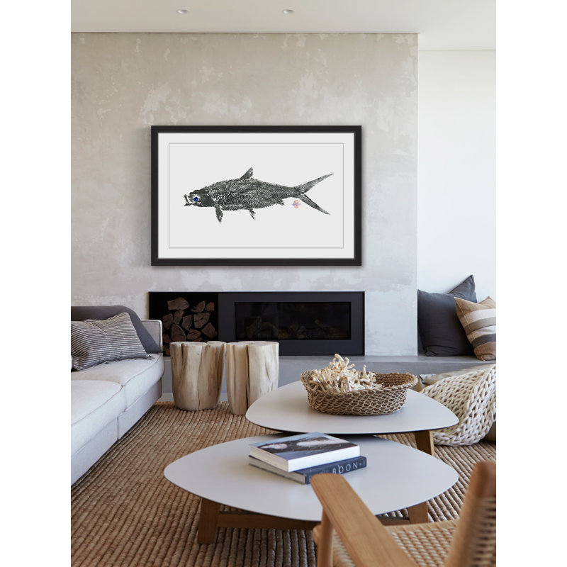 « lactique fish », reproduction d’art encadrée, H 30 po x l 45 po x P 1,5 po