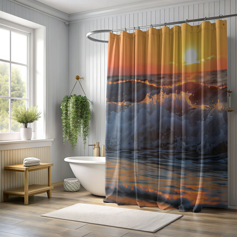 Rideau de douche Ocean Horizon - Premium, H 74 po x l 71 po