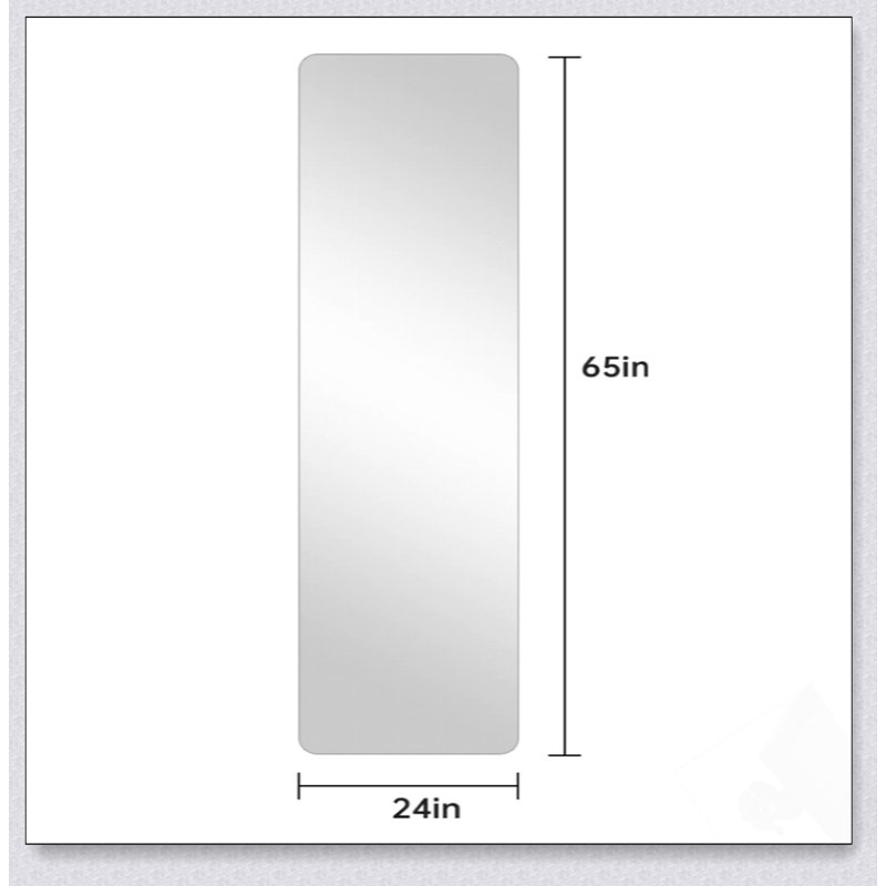Full Body Round Corner Mirror For Living Room, Bedroom, And Cloakroom With Explosion-Proof Glass And High-Quality Silver Finish