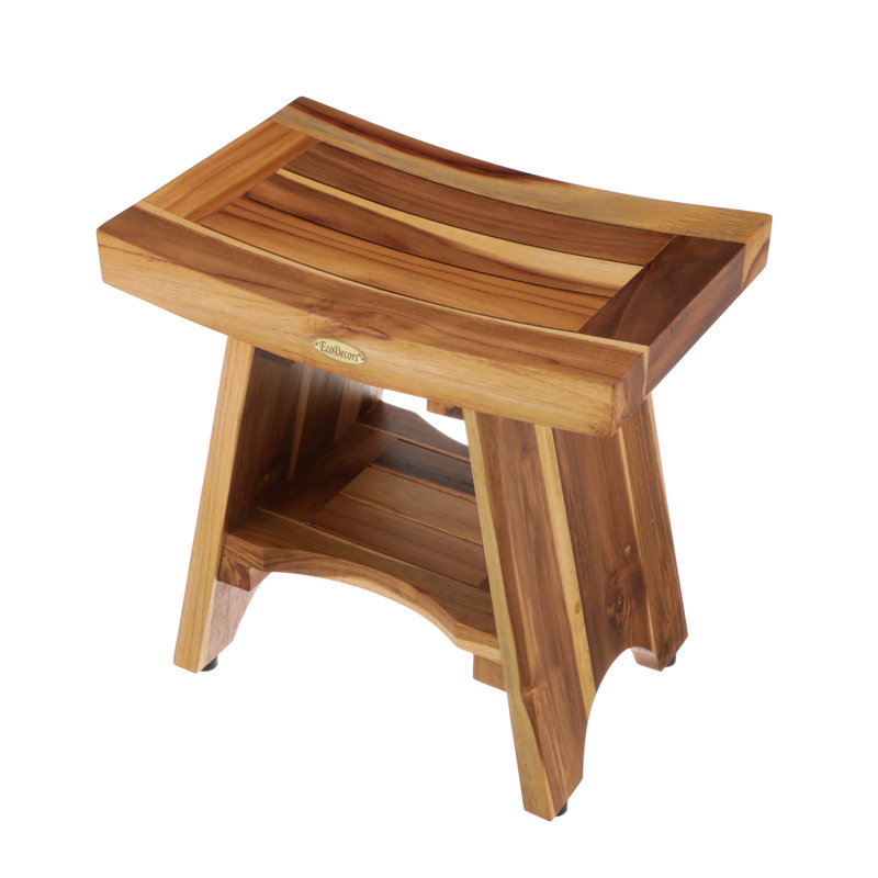Banc de douche en teck de 18 po de largeur
